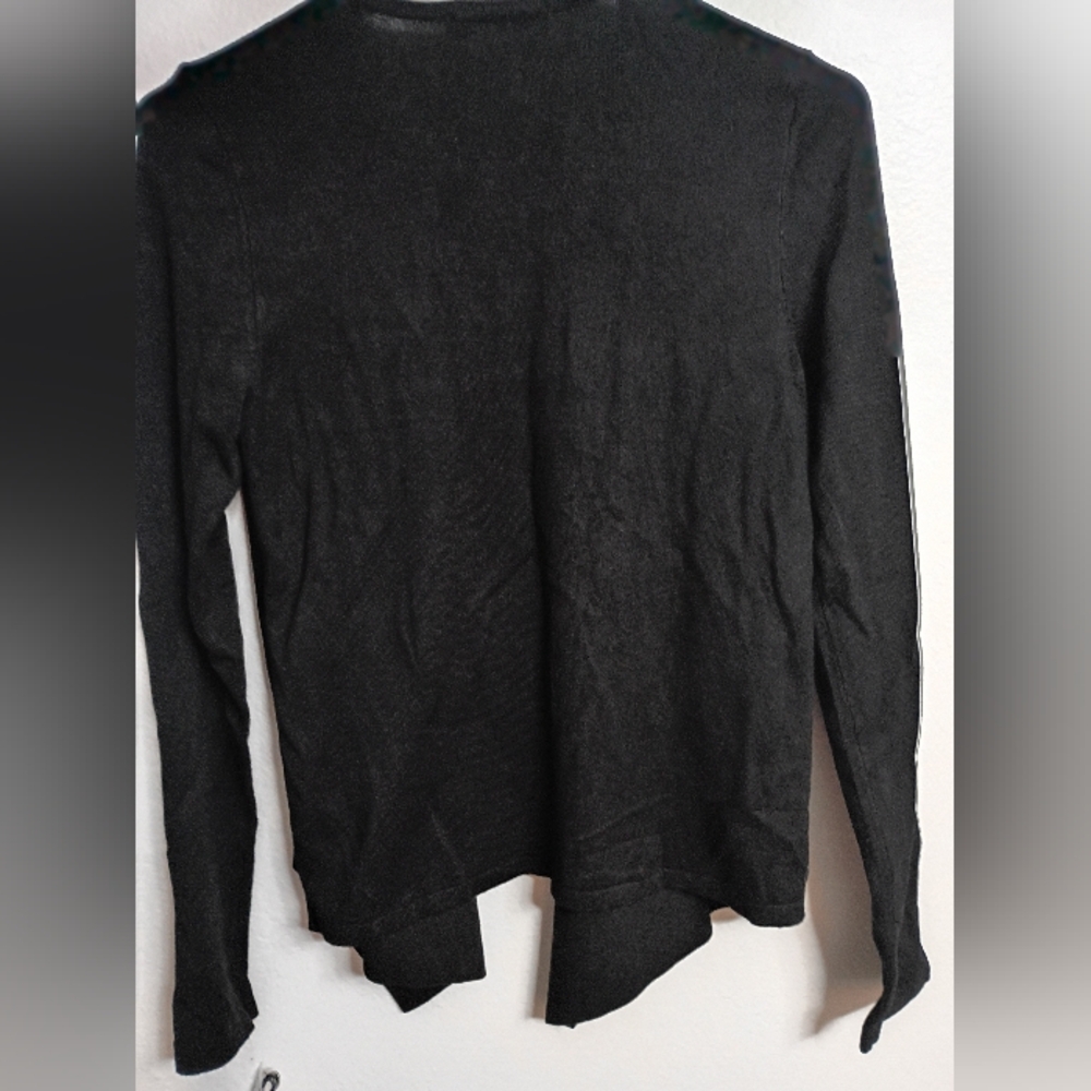 INC International Concepts Black Draped Cardigan